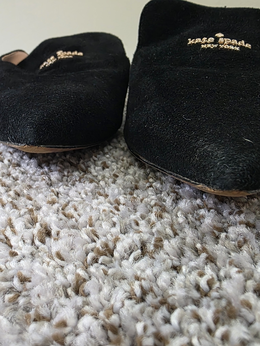 kate spade New York Black Suede Pointed-Toe Backless Mules - Picture 4 of 7